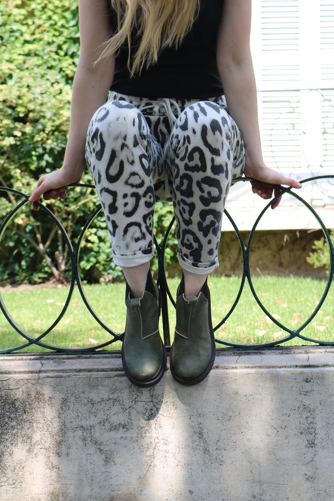 Bototo Botin Cuero Verde Oscuro Militar Mujer