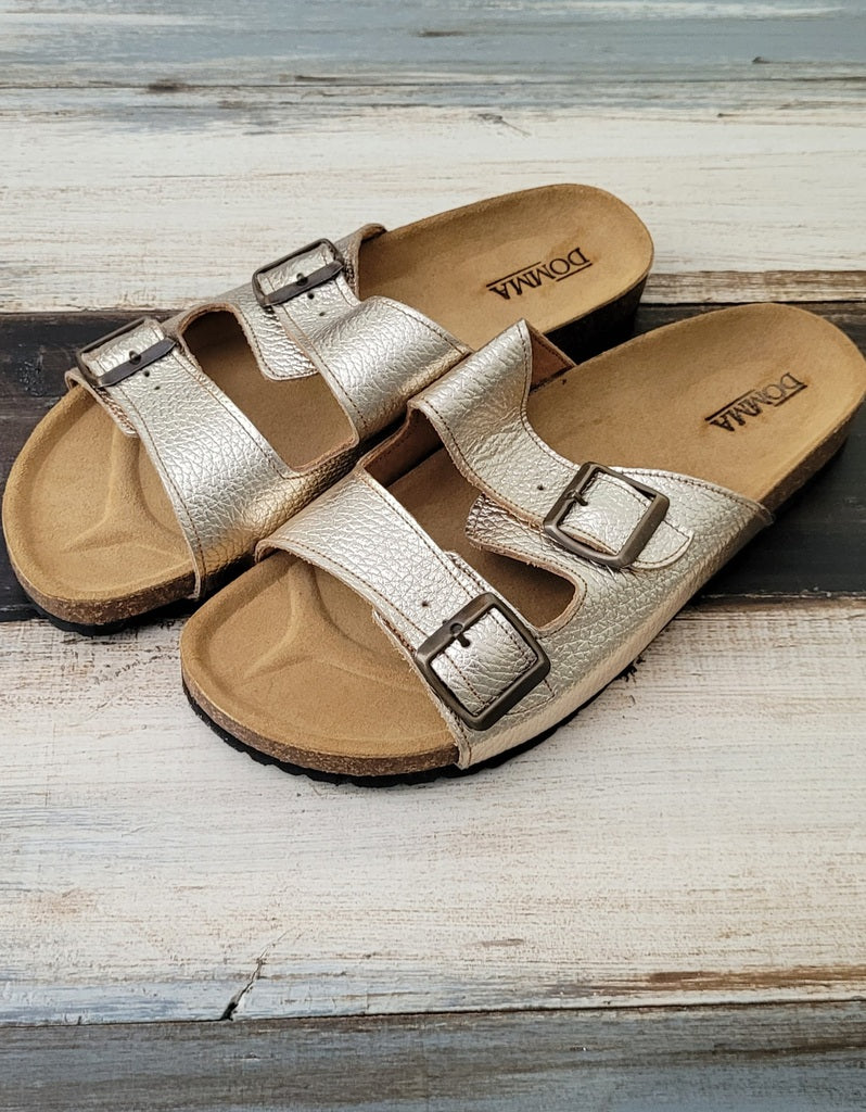 Sandalias Chalitas Cuero Dorado