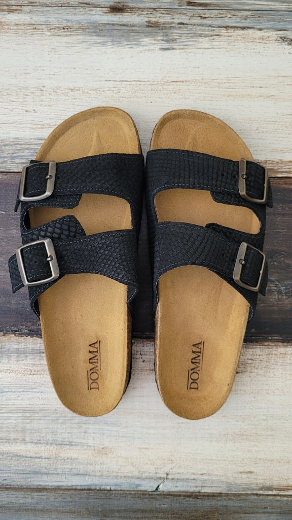 Sandalias Chalitas Cuero Negro