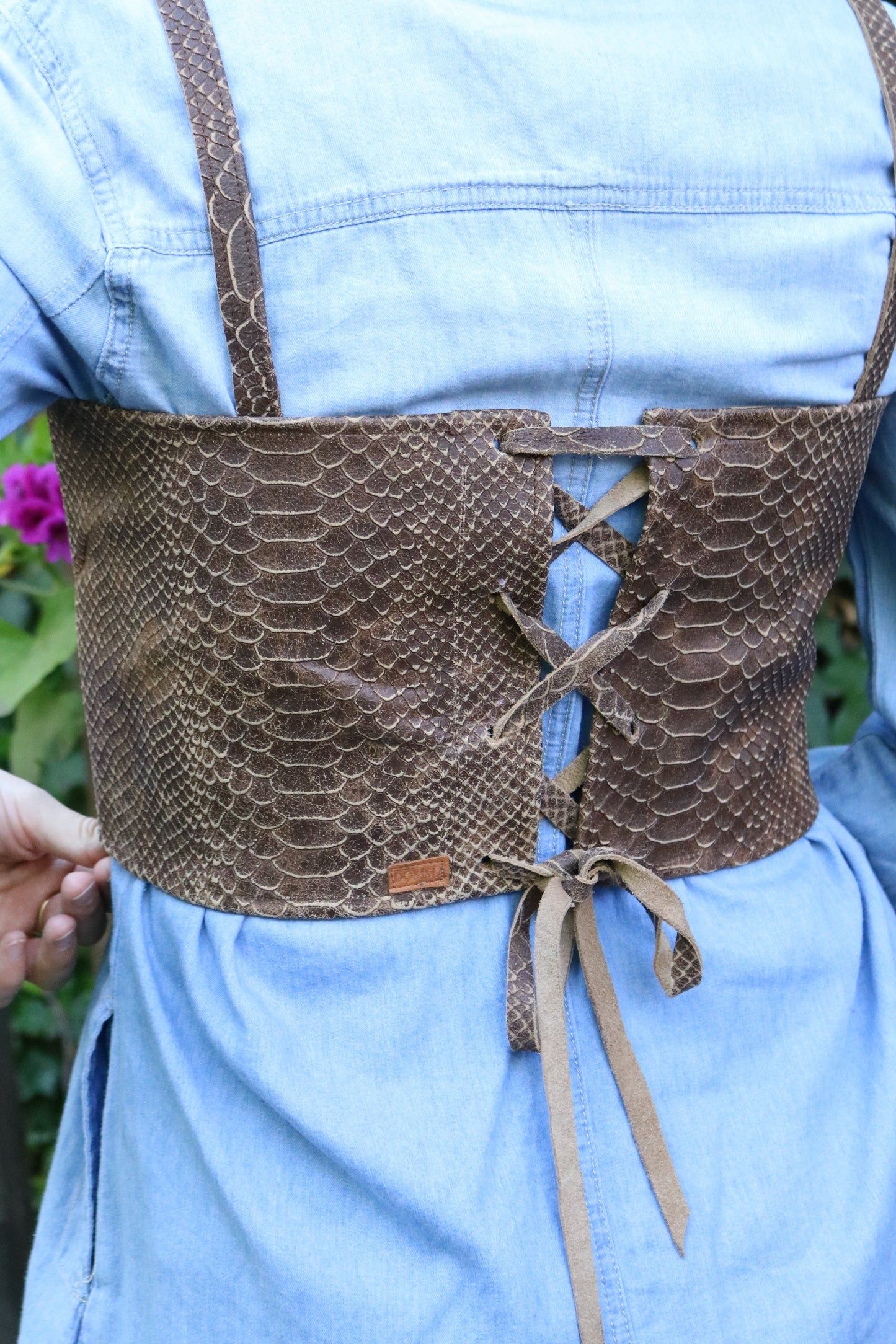 Top Chaleco Cuero Mujer