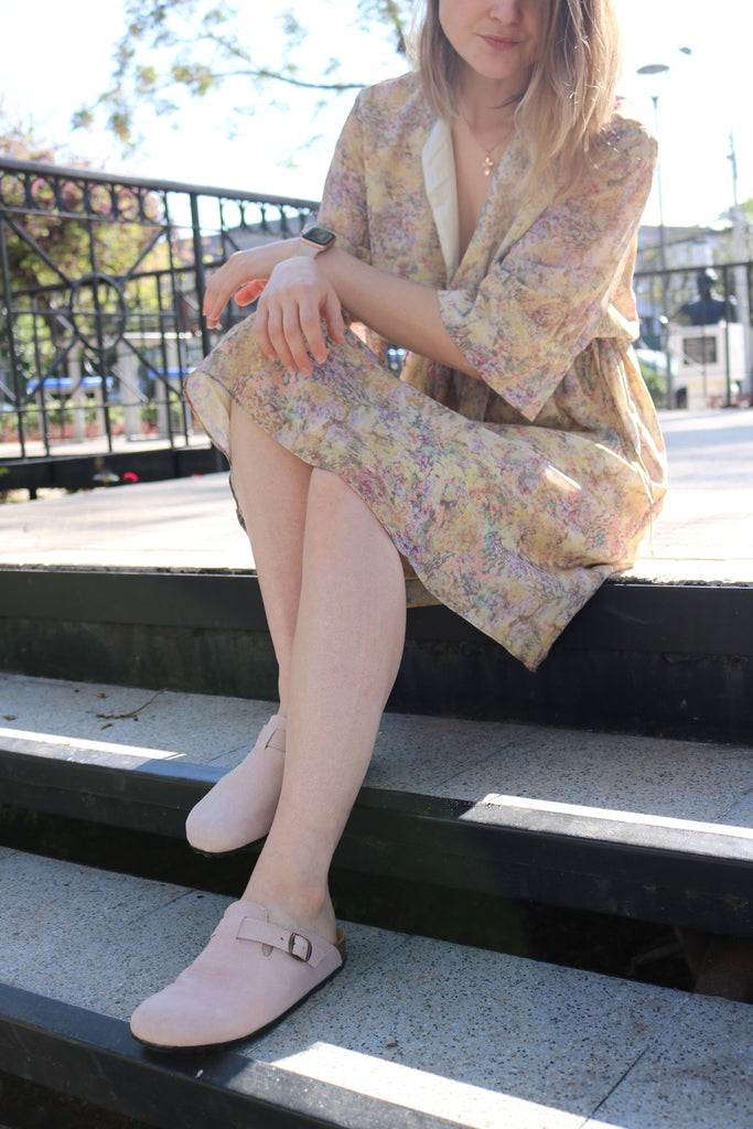 Zueco Sueco Zapato Cuero Mujer Rosa