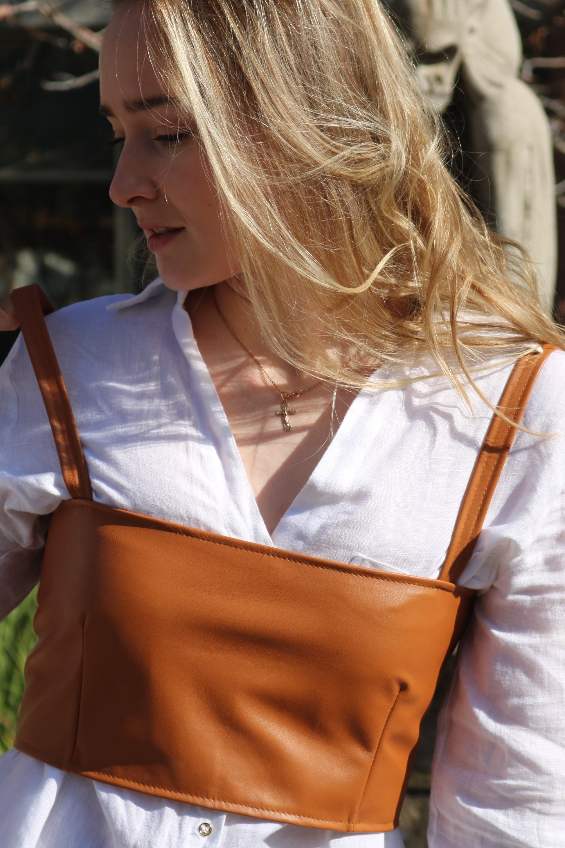 Crop Top Simone Camel – DOMMA - Main Image